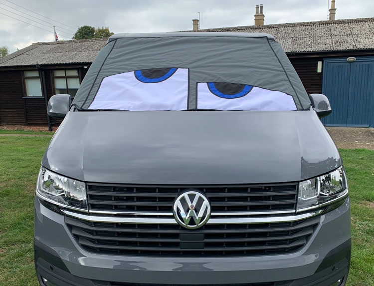 Vw windscreen shop cover with eyes
